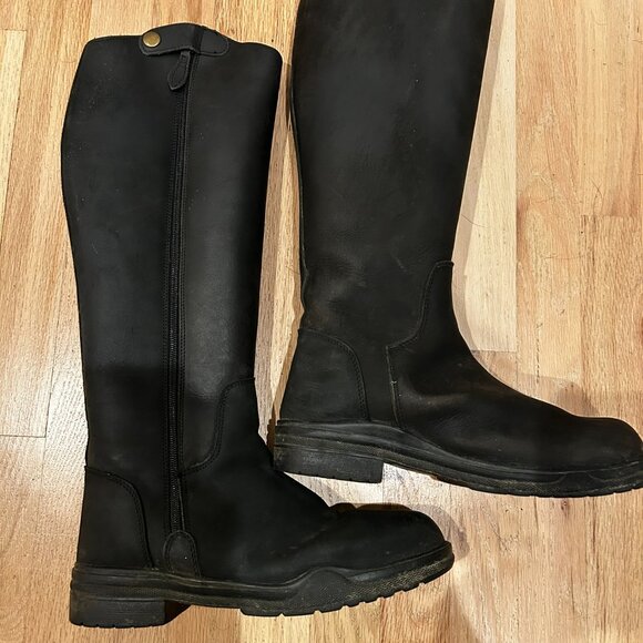 Ovation Moorland Highrider Boots - Black Riding Equestrian Boots, Size 10 tall - Picture 1 of 11